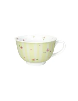 Brandani 51151 TAZZA COLAZIONE POLLINE GIALLO PORCELLANA, cm D 14,5×8,5h, 600ml, delicati Fiori E Boccioli, Lavastoviglie, Microonde, Forno, Freezer