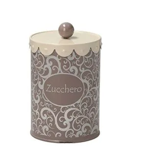 BARATTOLO ZUCCHERO CM12 H18 GRIGIO-MADEMOISELLE Linea Dolce Casa Linea Dolce Casa
