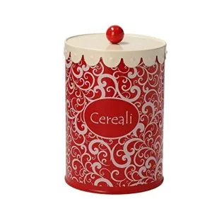 Barattolo Cereali Cm 14 H19 Rosso-mademoiselle Linea Dolce Casa