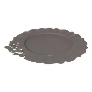Arti E Mestieri 0VA3352C18, Sottopiatto A Tema Floreale Fior Di Loto, Colore Fango (2 Pz)