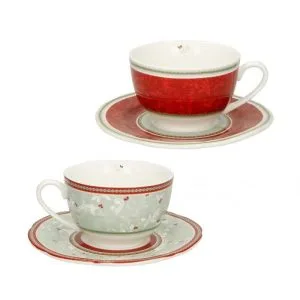 Brandani 52372 Tazzina Caffe Connubio Set 2 Pezzi Porcellana 80 ml