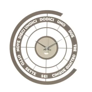 Arti & Mestieri Skipper – Orologio Di Design 100% Made In Italy – In Ferro, 45 X 50H Cm (Fango E Avorio)