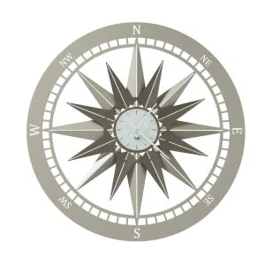 Arti & Mestieri Bussola Grande – Orologio Da Parete Di Design 100% Made In Italy – Ferro, Diam. 60 Cm (Sabbia E Bronzo)