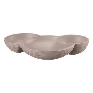Guzzini 171200158 Tierra Antipastiera, 29,5 x 21,4 x h5,2cm, Post Consumed Recycled Poliestereastic, Colore Grigio Tortora