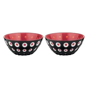 Guzzini Le Murrine Set 2 Ciotoline Ø12 x H5,6 cm BPA FREE Lavabile in Lavastoviglie Brands Guzzini Colore Nero/Rosso