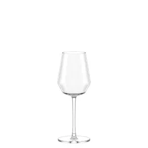 Stölzle Lausitz Celestia, set di 6 bicchieri da vino bianco, 410 ml, ideale per lo sviluppo degli aromi del vino bianco, design con superficie sfaccettata, bicchieri da vino robusti con ventilazione
